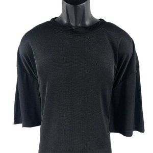 St. Patrick Men's Black T-Shirt Dressy Crew Neck Polyester Vented Side 4XL - 5XL